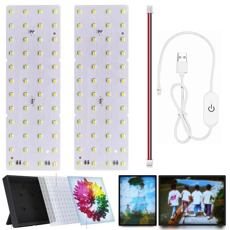 3DZWMAN طقم لوحة إضاءة خلفية LED ليثوفان 2 قطعة KC009 KC010 لمختبر بامبو H2D/X1/P1P/A1 لوحات إضاءة LED أجزاء نموذج Makerworld ملحقات طباعة ثلاثية الأبعاد نموذج ضوء DIY صندوق ضوء - Image 1